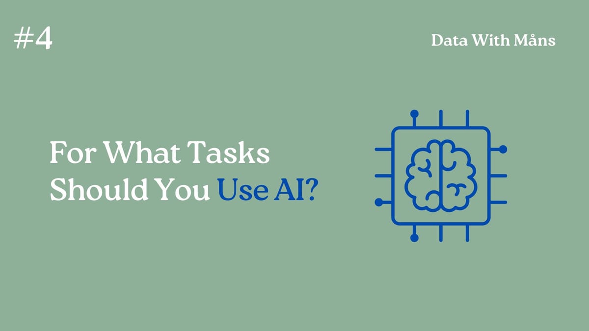 For What Tasks Should You Use AI?