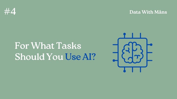 For What Tasks Should You Use AI?